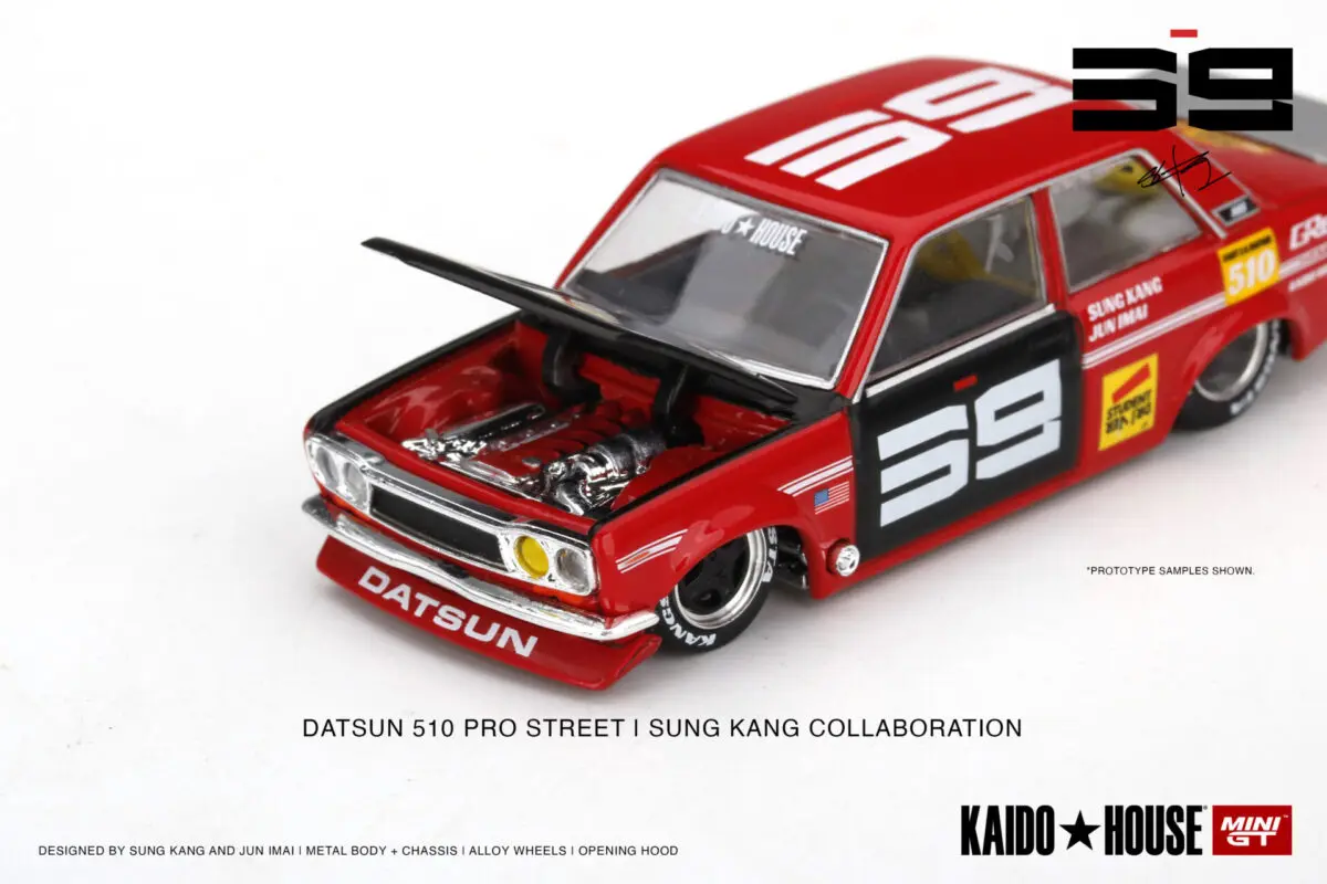 Macheta auto Datsun 510 Pro Street SK510 Kaido House, Red, 1:64