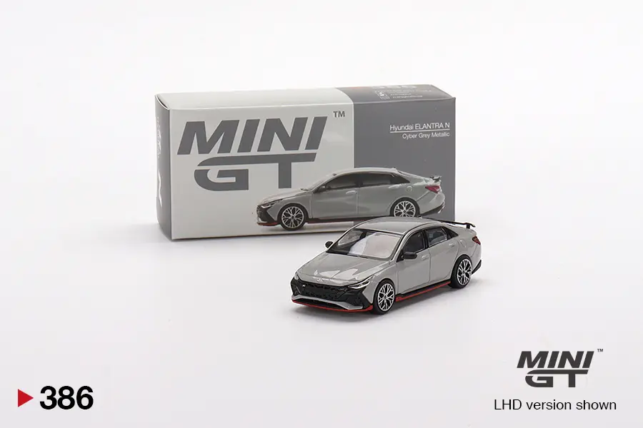 Macheta auto Hyundai Elantra N Cyber, Gri, 1:64 Mini GT MGT386
