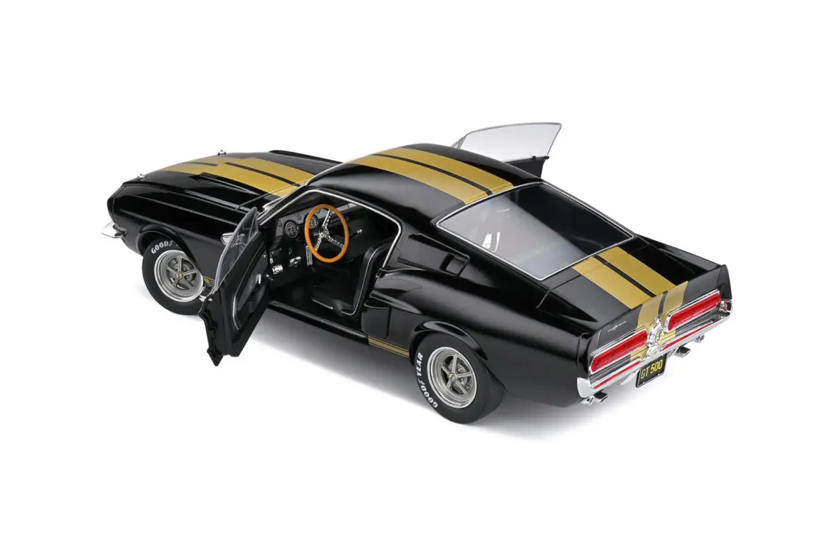 Macheta auto Ford Mustang Shelby GT500 1967 Black, 1:18 Solido