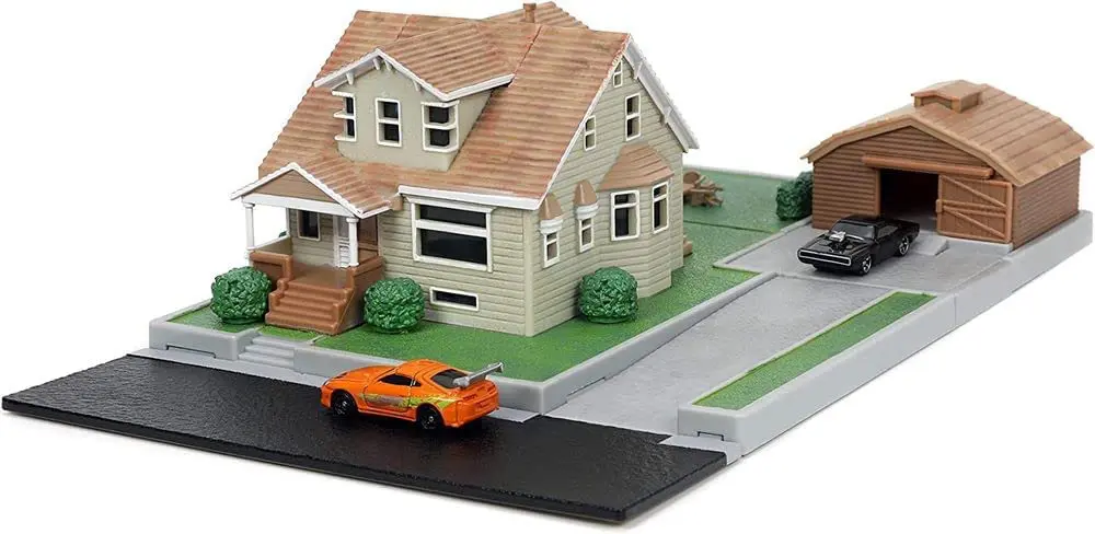 Diorama TOYOTA Dom's House with Dodge Charger Toyota Supra 1:87