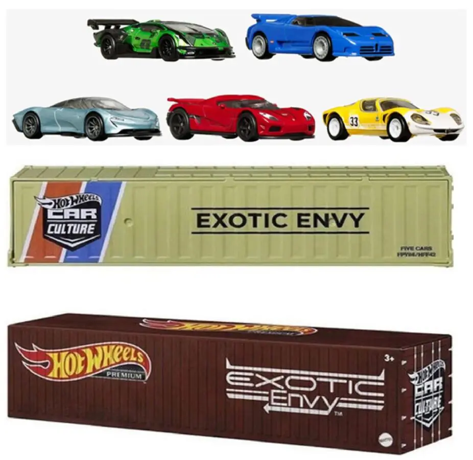 Set 5 machete auto Container Exotix Envy Car Culture 1:64