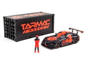 Macheta auto Mercedes Amg Gt3 #3 Ccontainer si Figurina Rosu 1:64 Tarmac