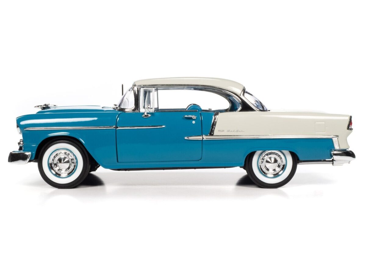 Macheta auto Chevrolt Bel Air Skyline blue 1955 1:18 Auto World - imagine 2