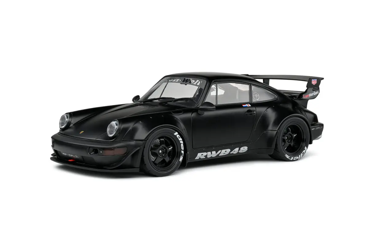 RWB DARTH VADER ミニカー ブラック 1/18 Macheta auto Porsche RWB Darth Vader 2016 1:18 Solido - Minicars