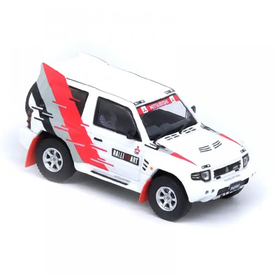 Macheta auto Mitsubishi Pajero Evolution Ralliart Alb 1:64 Inno64