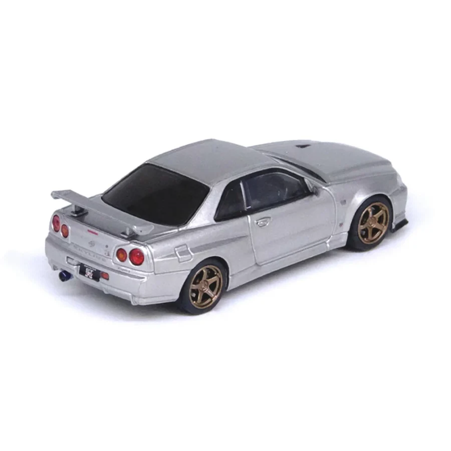 Macheta auto Nissan Skyline Gt-R (R34) V-Spec Ii Argintiu 1:64 Inno64 - imagine 2