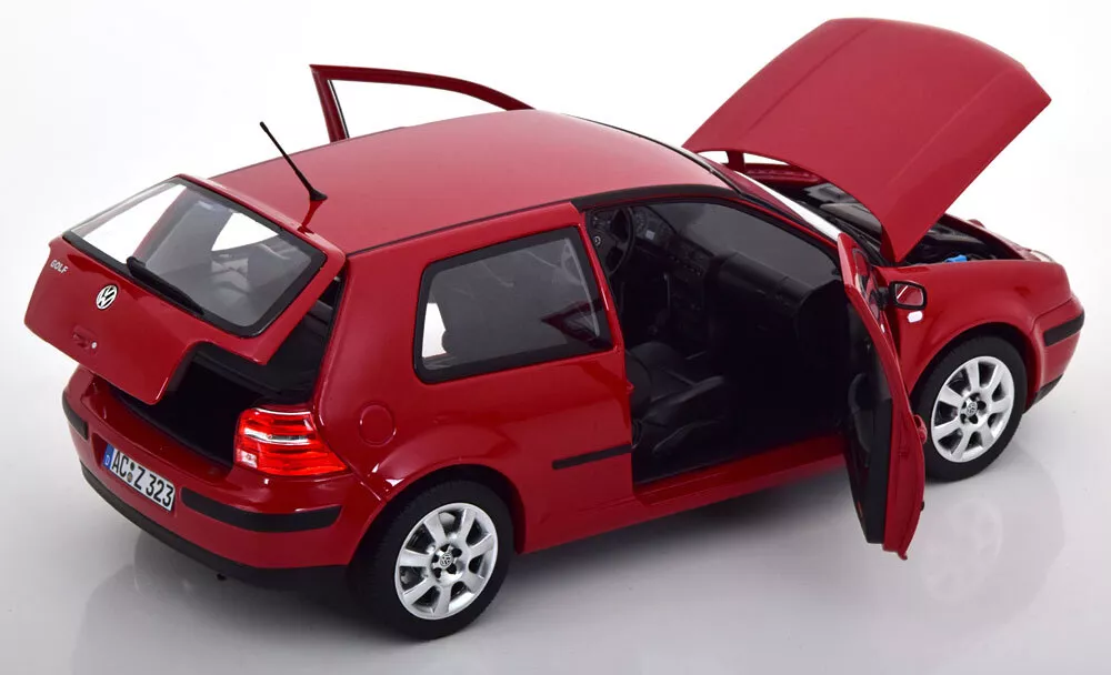 Macheta auto Volkswagen Golf 2002 Rosu 1:18 Norev - imagine 3