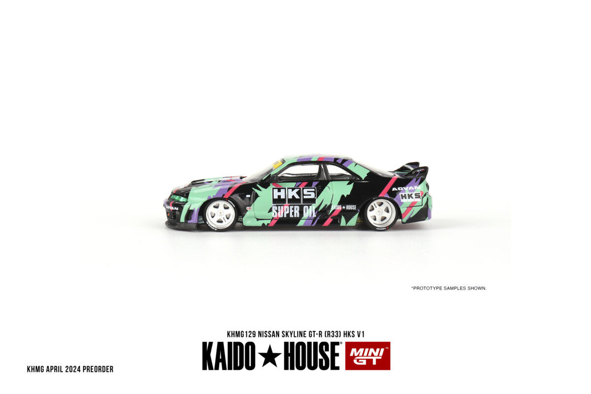 Macheta auto Nissan Skyline Gt-R (R33) Hks V1 1995 1:64 Mini GT KHMG129 - imagine 2