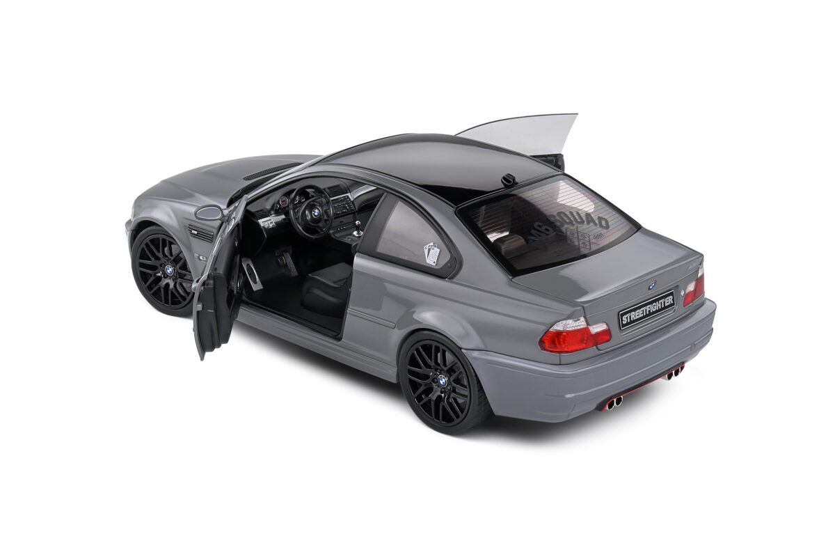 Macheta auto BMW E46 M3 Coupe Streetfighters Nardo Grey 2000 1:18 Solido - imagine 8