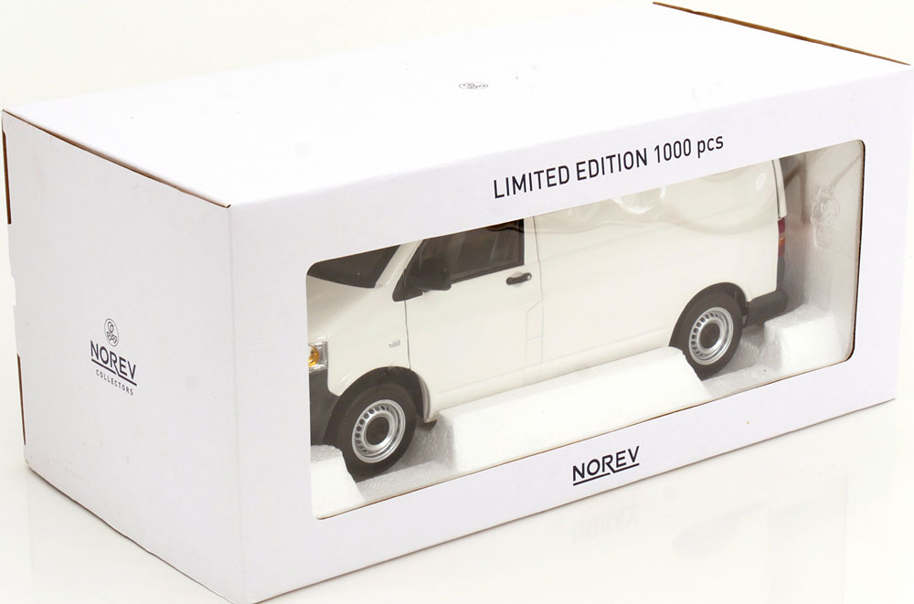 Macheta auto VW Volkswagen T5 Transporter 2003 Alb 1:18 Norev - imagine 6