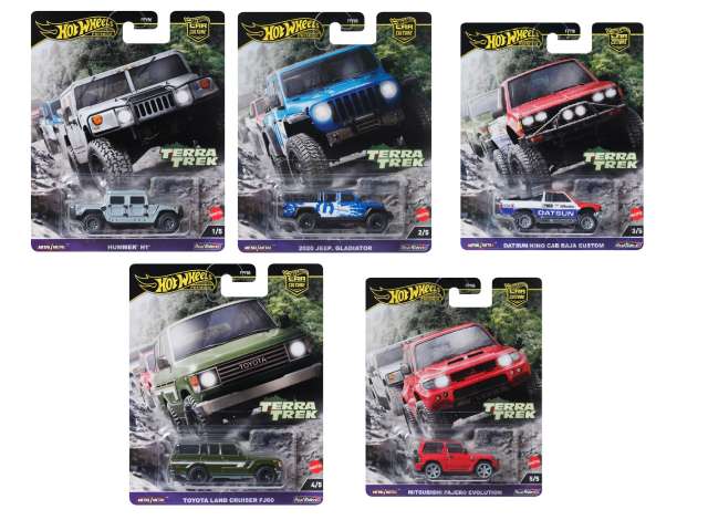 Set 5 machete auto Terra Treck Car Culture, 1:64 Hotwheels