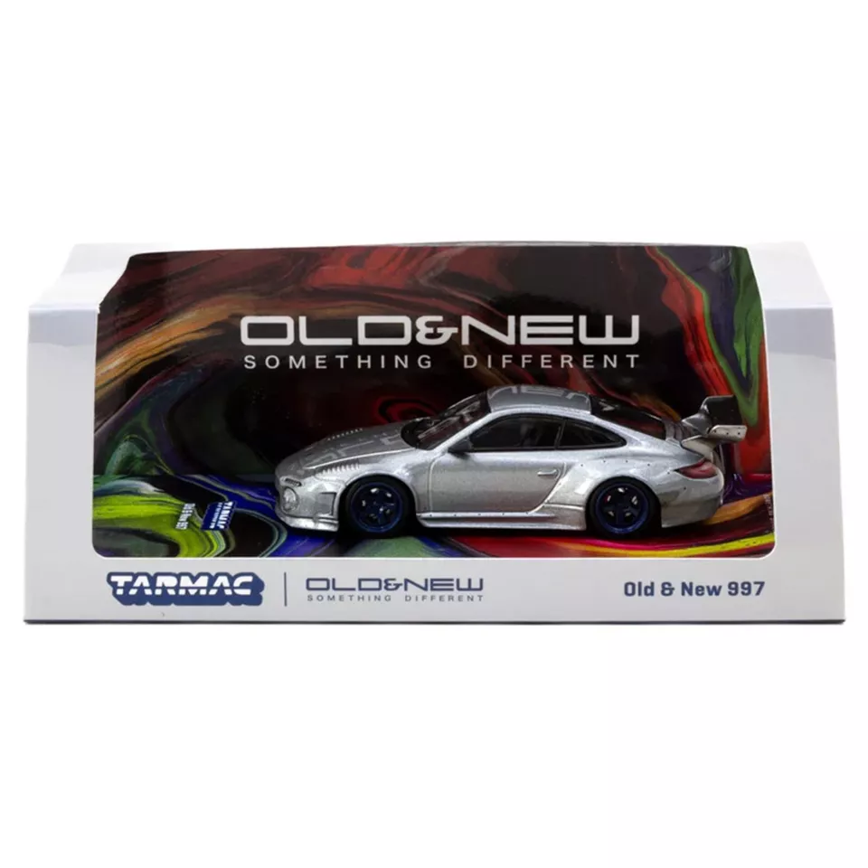 Macheta auto Porsche Old New 997 Gri 1:64 Tarmac - imagine 3