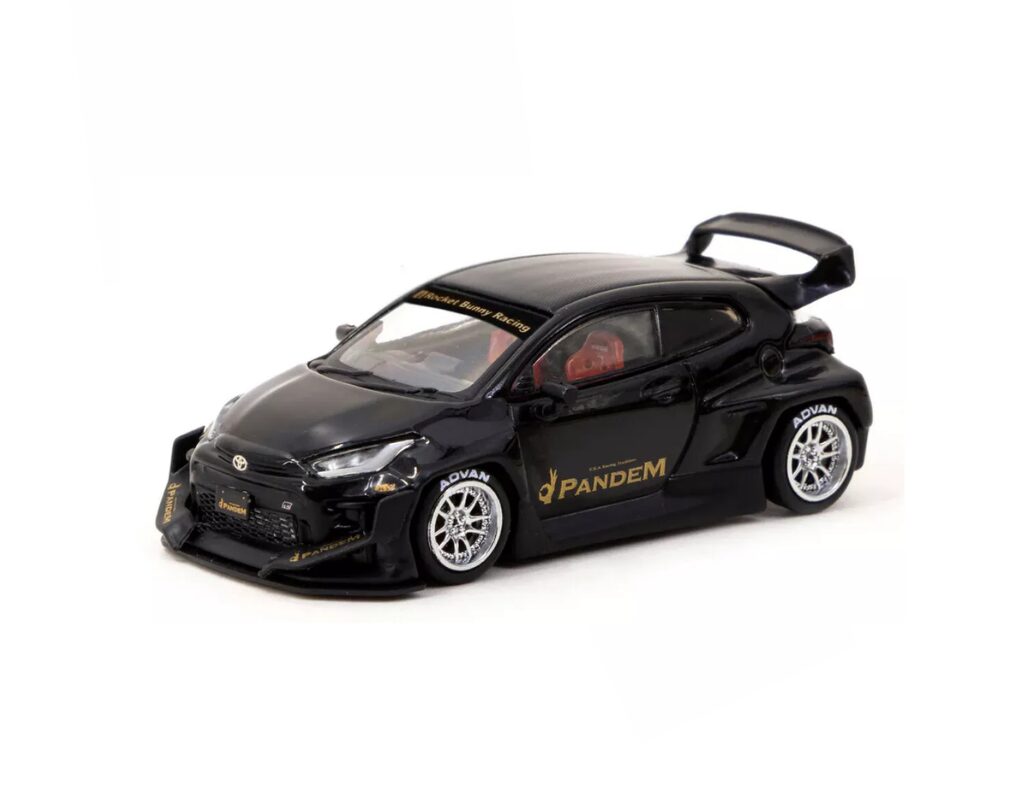 Macheta auto Toyota GR Yaris Pandem Negru 1:64 Tarmac Works