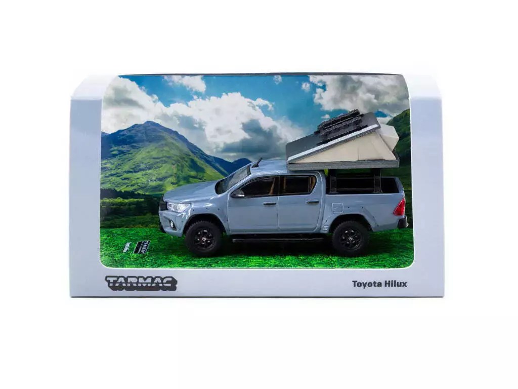 Macheta auto Toyota Hilux Camping Tent Gri 1:64 Tarmac Works - imagine 5