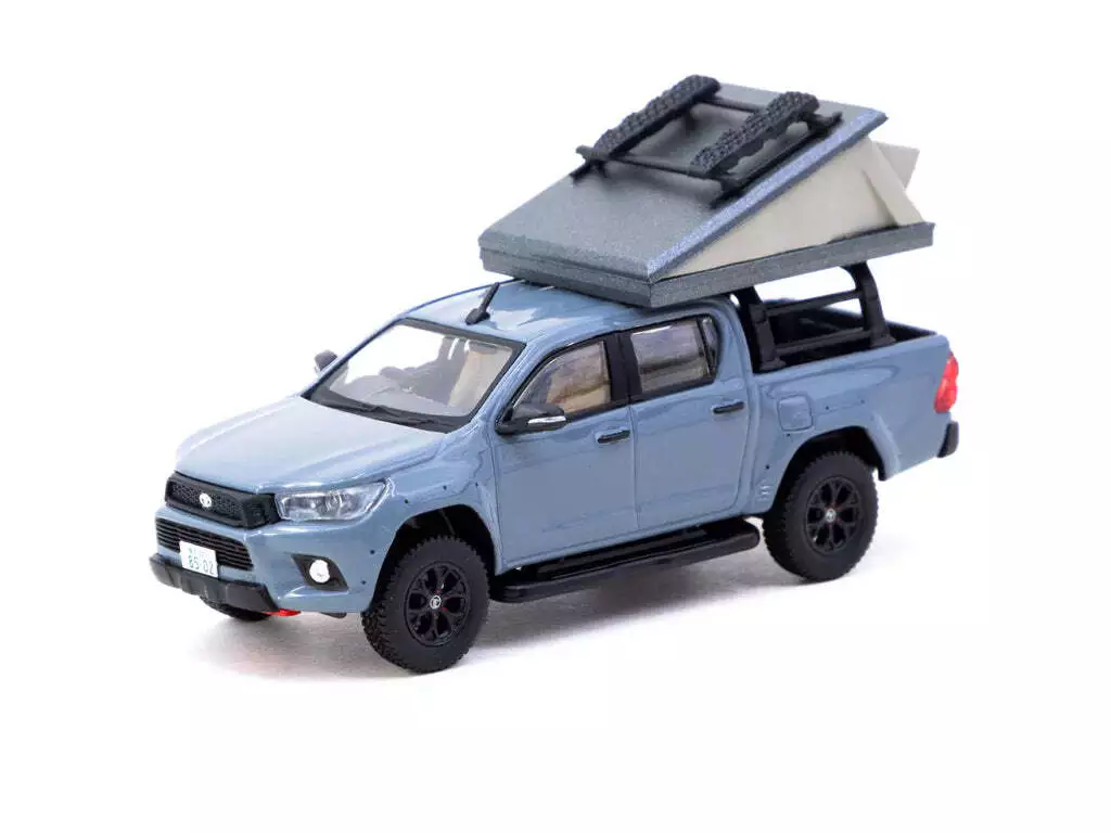 Macheta auto Toyota Hilux Camping Tent Gri 1:64 Tarmac Works