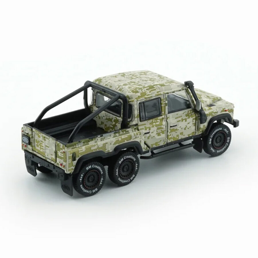 Macheta auto Land Rover Defender 110 Pick Up 6x6 Camuflaj 1:64 Bm Creations 1:64 Bm Creations - imagine 2