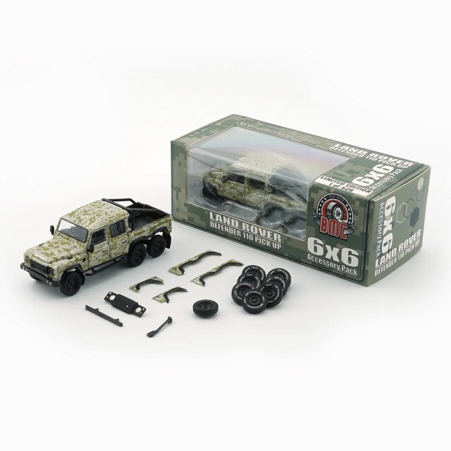 Macheta auto Land Rover Defender 110 Pick Up 6x6 Camuflaj 1:64 Bm Creations 1:64 Bm Creations - imagine 3