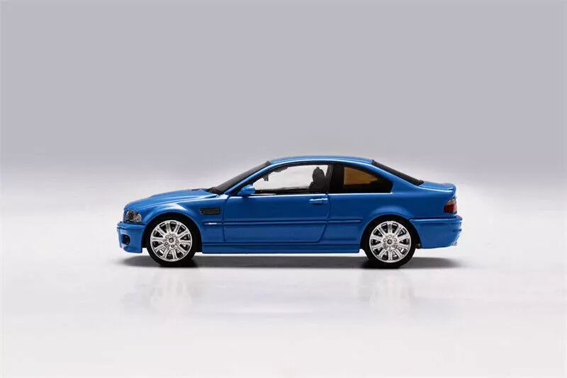 Macheta auto BMW E46 Albastru 1:64 Stance Hunter - imagine 3