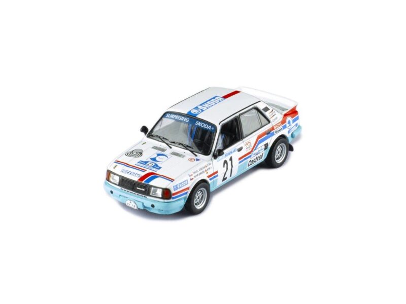 Macheta auto Skoda 130 Lr #21 Sibera/Gross, Rally Bohemen 1986 1:64 Fox18