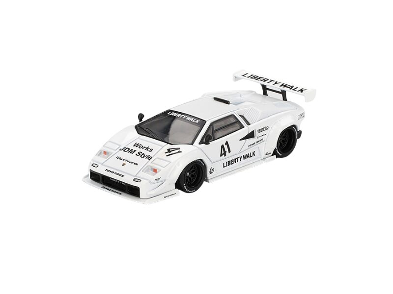 Macheta auto Lamborghini Countach Lbworks White Tokyo Auto Salon 2024 1:64 Mini GT MGT00966-L