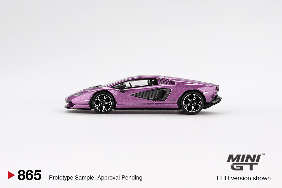 Macheta auto Lamborghini Countach Lpi 800-4 Viola 30th 2023 1:64 Mini GT MGT00865-L - imagine 3