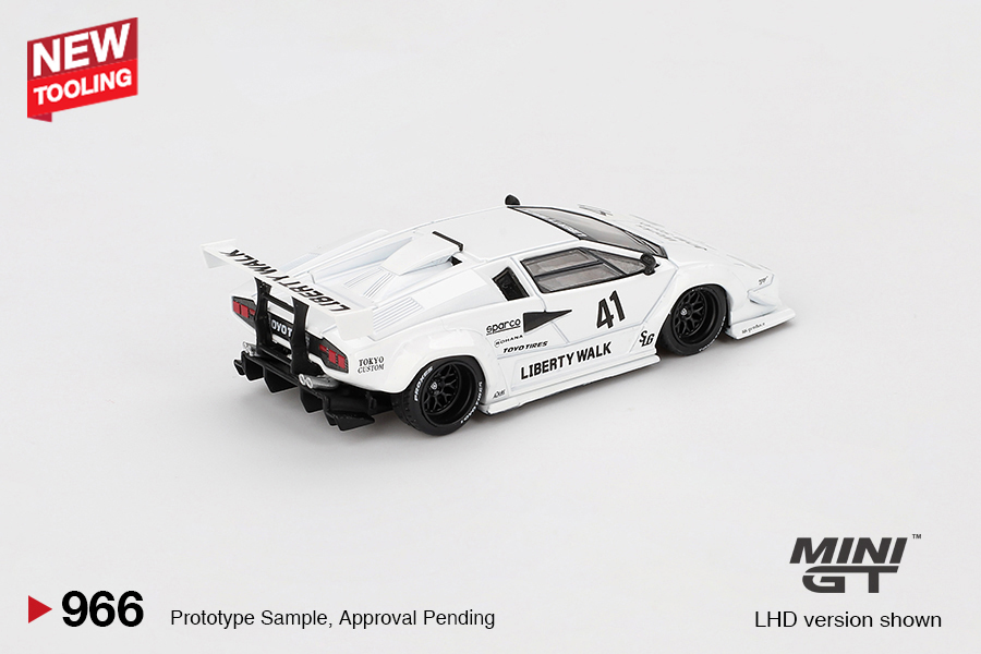Macheta auto Lamborghini Countach Lbworks White Tokyo Auto Salon 2024 1:64 Mini GT MGT00966-L - imagine 3
