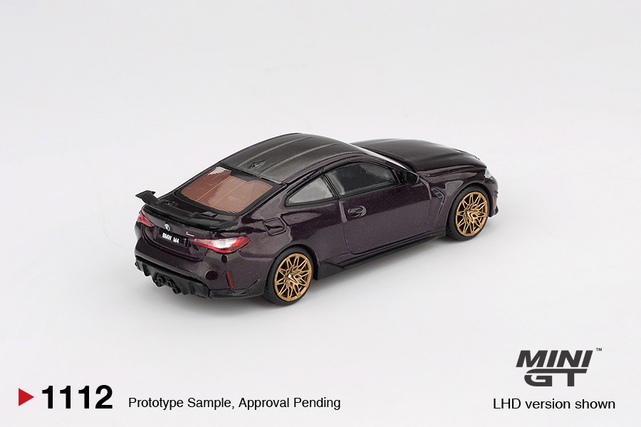 Macheta auto BMW M4 (G82) PERFORMANCE DAYTONA VIOLET 2021 1:64 Mini GT MGT01112-L - imagine 2