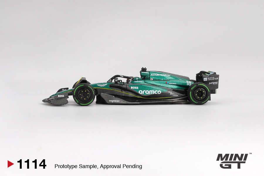 Precomanda macheta auto ASTON MARTIN AMR24 #18 LANCE STROLL CANADIAN GP 2024 1:64 Mini GT MGT01114-L - imagine 3