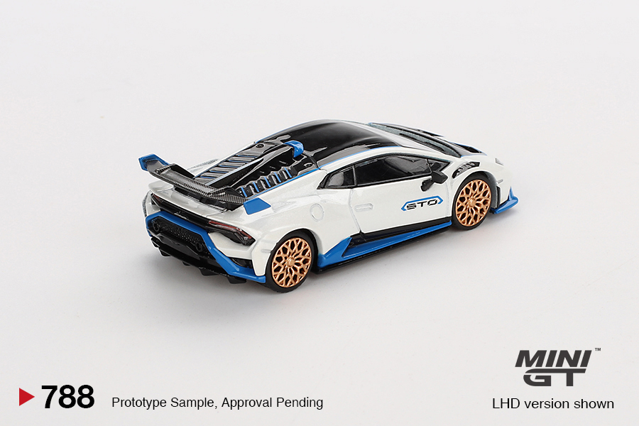 Macheta auto Lamborghini Huracan Sto Bianco Asopo 2023 1:64 Mini GT MGT00788-L - imagine 3