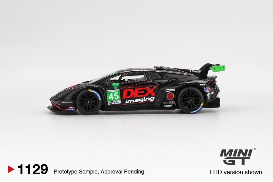 Macheta auto Lamborghini Huracan Gt3 Evo 2 #45 Dex Imaging Daytona 24 Hrs 2024 1:64 Mini GT MGT01129-L - imagine 3