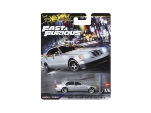 Macheta auto Mercedes-Benz 500sel Argintiu 2/5 1:64 Hotwheels