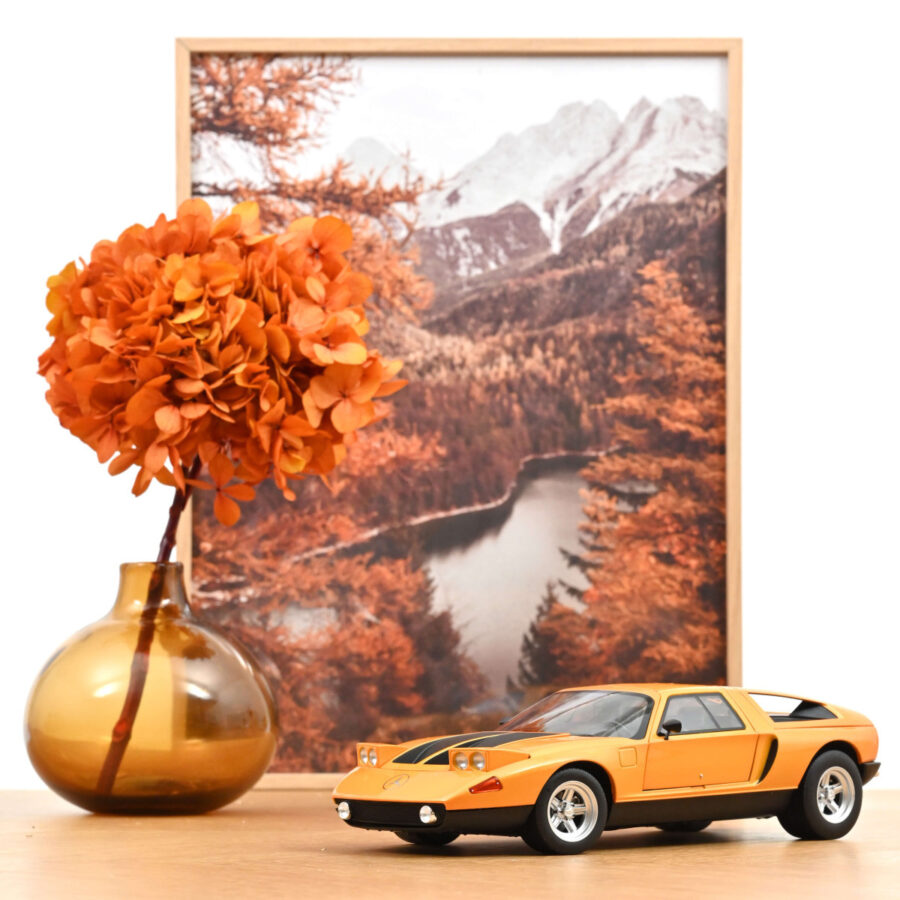 Macheta auto Mercedes-Benz C 111/II 1970 Orange 1:18 NOREV - imagine 2