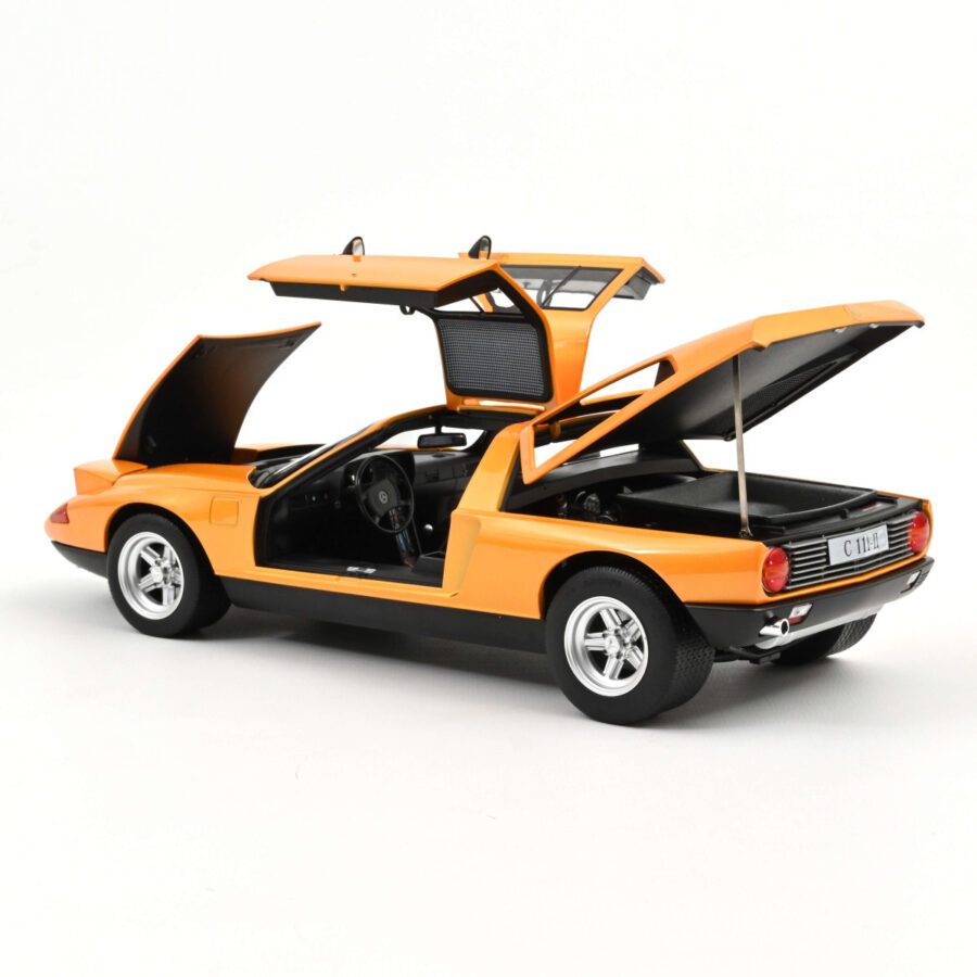 Macheta auto Mercedes-Benz C 111/II 1970 Orange 1:18 NOREV - imagine 4