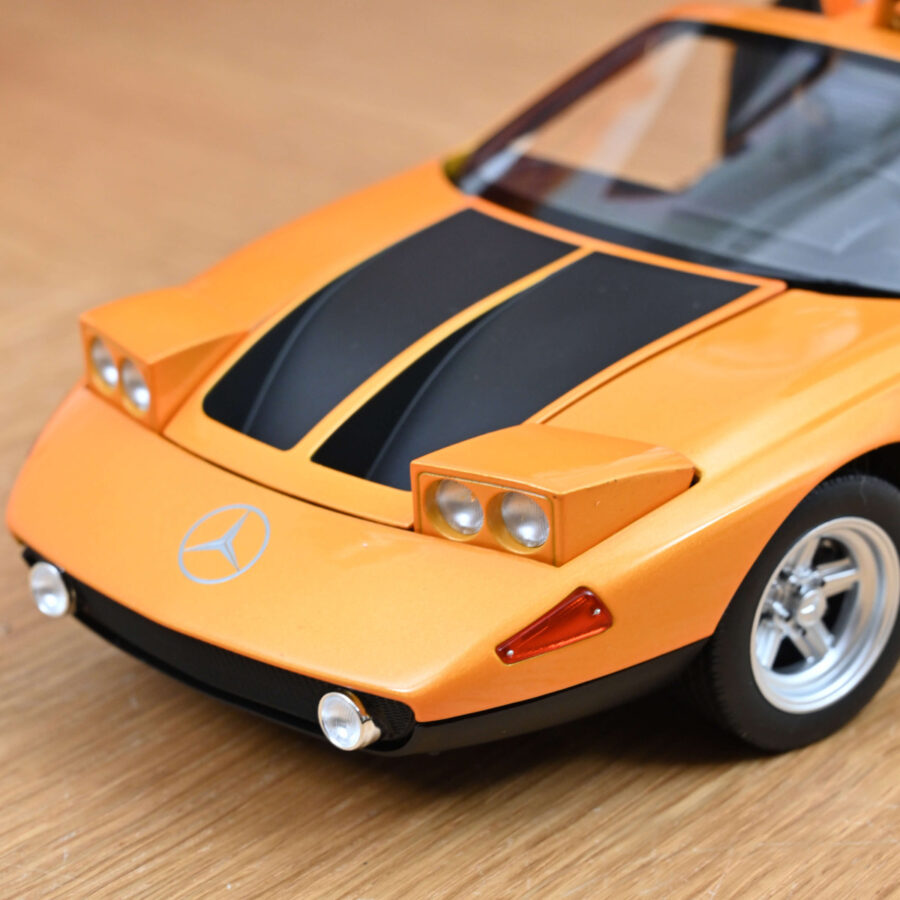Macheta auto Mercedes-Benz C 111/II 1970 Orange 1:18 NOREV - imagine 3