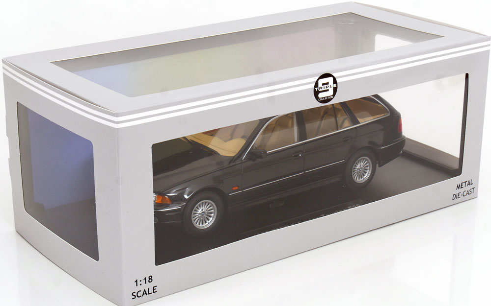 Macheta auto Bmw Seria 5 (E39) Touring 1998 Negru 1:18 Triple9 - imagine 3
