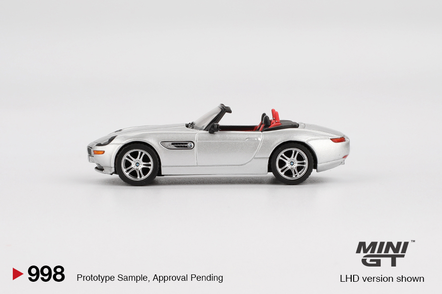 Macheta auto Bmw Z8 Titanium Silver 2003 1:64 Mini GT MGT00998-L - imagine 3