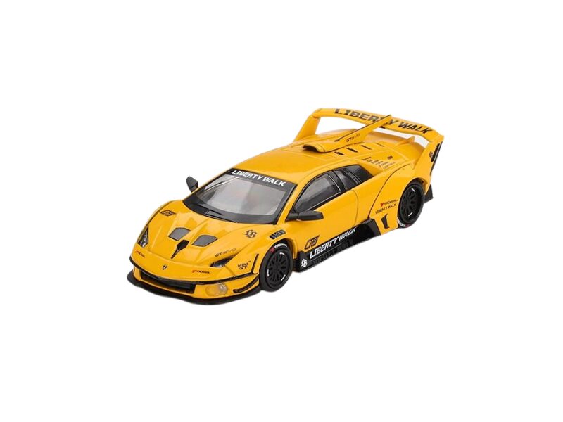 Precomanda macheta auto Lamborghini Murcielago Lbsilhouette Works Gt Evo Yellow 2025 1:64 Mini GT MGT01135-L