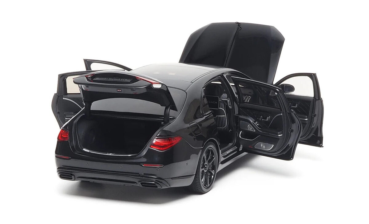 Macheta auto MERCEDES-MAYBACH-S-CLASS 2023 - OBSIDIAN BLACK 1:18 Almost Real - imagine 2