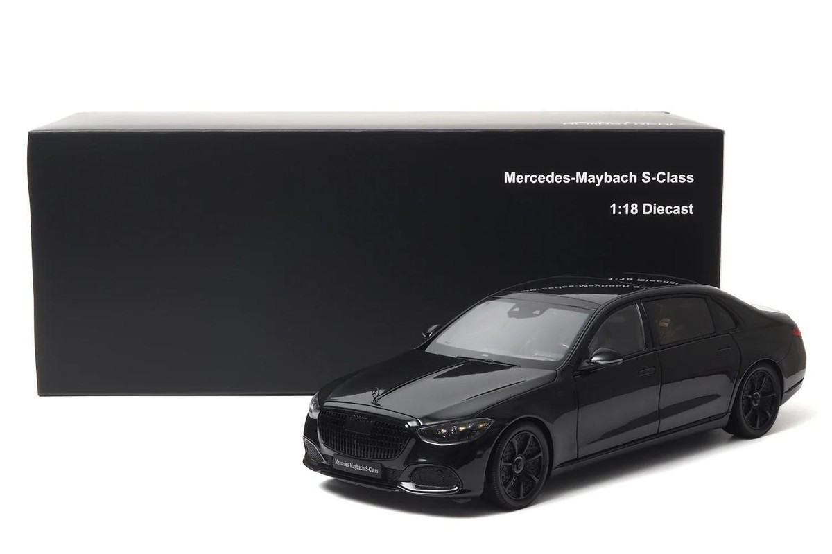 Macheta auto MERCEDES-MAYBACH-S-CLASS 2023 - OBSIDIAN BLACK 1:18 Almost Real - imagine 4