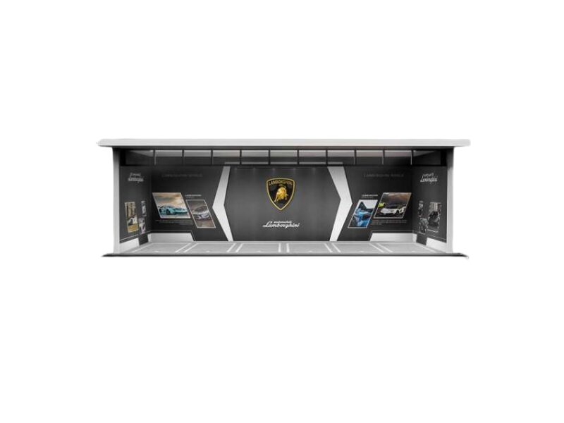 Diorama Parcare Garaj cu Lumini Lamborghini 1:64 Moreart MO914005