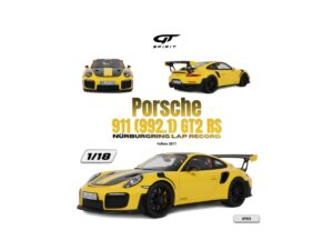 Macheta auto Porsche 911 [992.1] Gts2 Rs Nürburgring Lap Record Yellow 2017 1:18 GT Spirit (GT972)