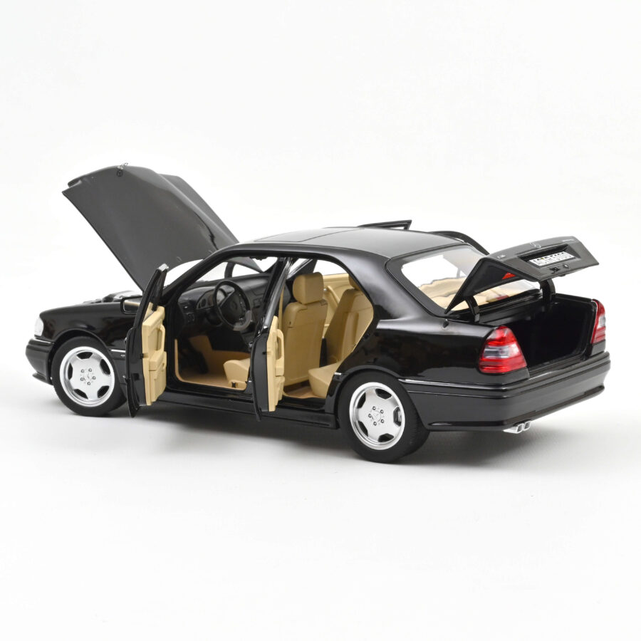 Macheta auto Mercedes-Benz C36 AMG Obsidian Black Metallic 1993 1:18 Norev - imagine 2