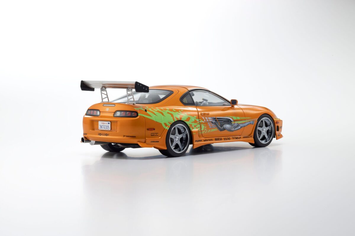 Precomanda macheta auto Toyota Brian's Supra Mkiv Spider 1995 - Fast & Furious - Orange 1:18 KYOSHO - imagine 3