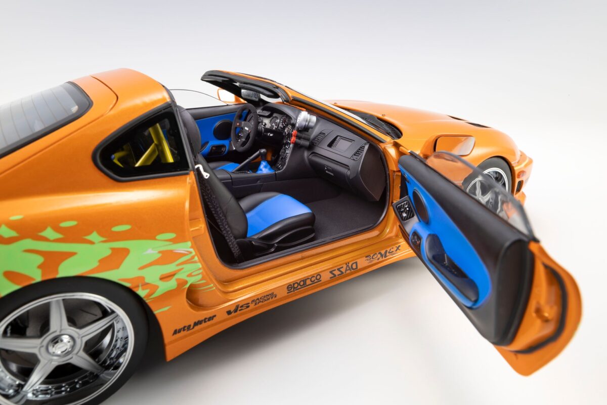 Precomanda macheta auto Toyota Brian's Supra Mkiv Spider 1995 - Fast & Furious - Orange 1:18 KYOSHO - imagine 5