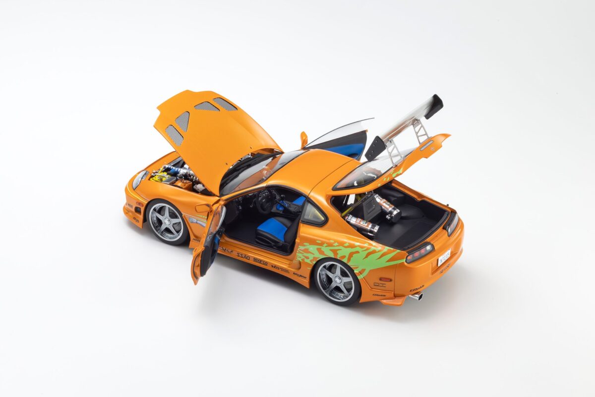 Precomanda macheta auto Toyota Brian's Supra Mkiv Spider 1995 - Fast & Furious - Orange 1:18 KYOSHO - imagine 8