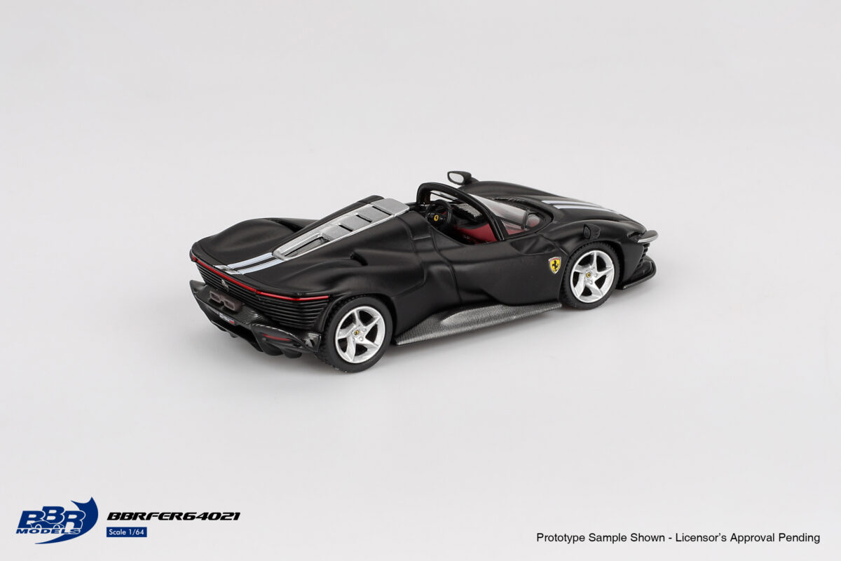 Macheta auto Ferrari Daytona Sp3 Matt Black 2024 1:64 BBR - imagine 3