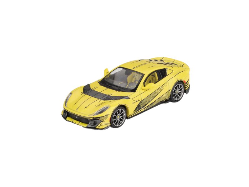 Macheta auto Ferrari 812 Competitizone Tailor Made 2021 Galben 1:64 BBR (BBRFER64032)
