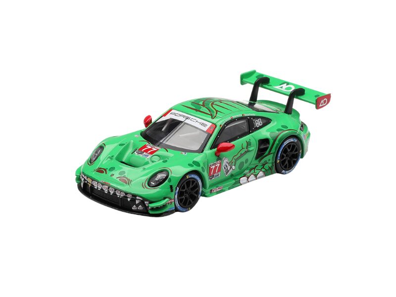 Precomanda macheta auto Porsche 911 (992) Gt3 R #77 Ao Racing Sebring 12 Hrs Class Winner 2025 1:64 Mini GT (MGT01218-L)