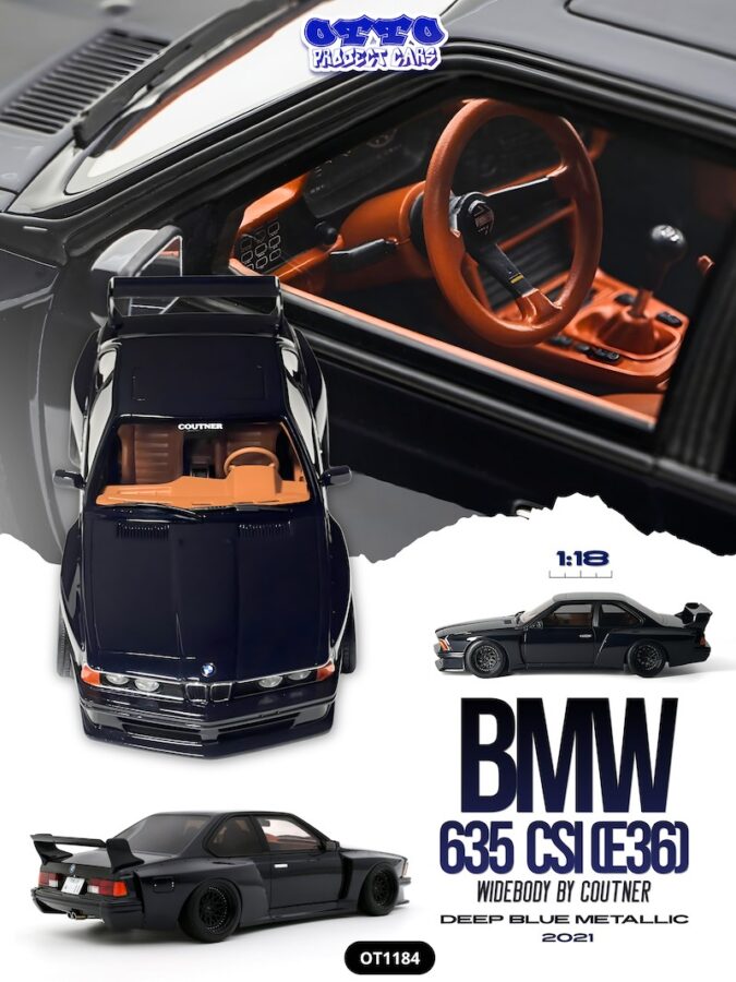 Precomanda macheta auto BMW 635 CSI (E24) WIDEBODY BY COUTNER Albastru 1:18 Otto Models (OT1184) - imagine 2