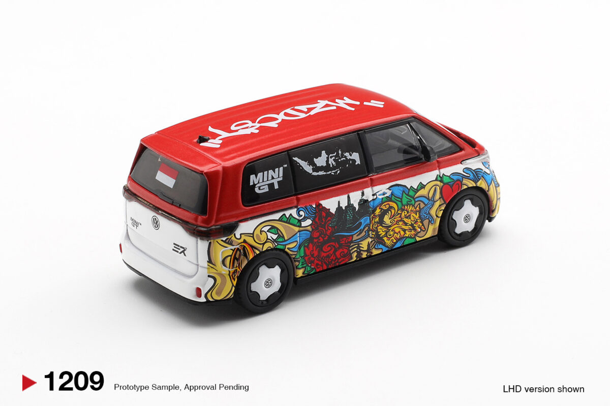 Macheta auto Volkswagen Id.Buzz Mizu Design 2025 1:64 Mini GT (MGT01209-L) - imagine 3